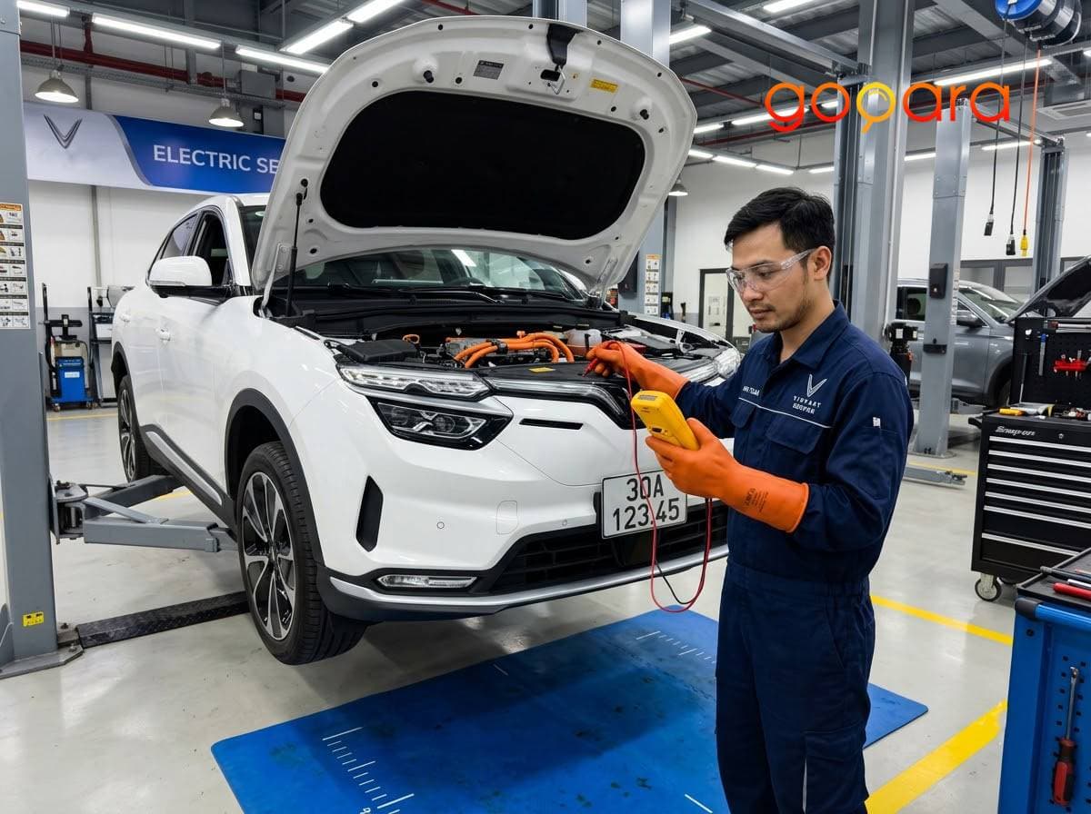An Toàn Điện Cao Áp Khi Sửa Xe Điện: Quy Trình Bắt Buộc Cho Garage