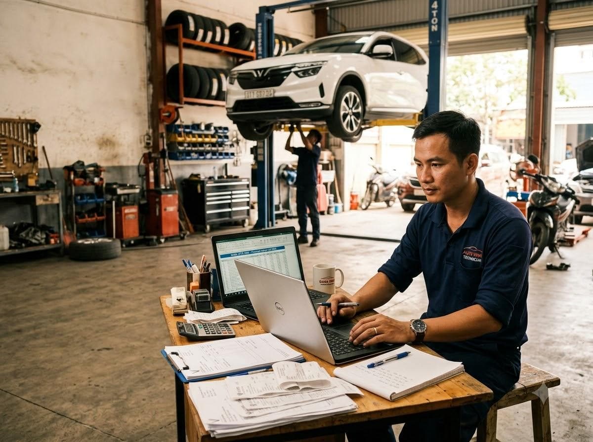 Chi Phí Vận Hành Garage Ô Tô Hàng Tháng: Bảng Chi Tiết Từ Thực Tế