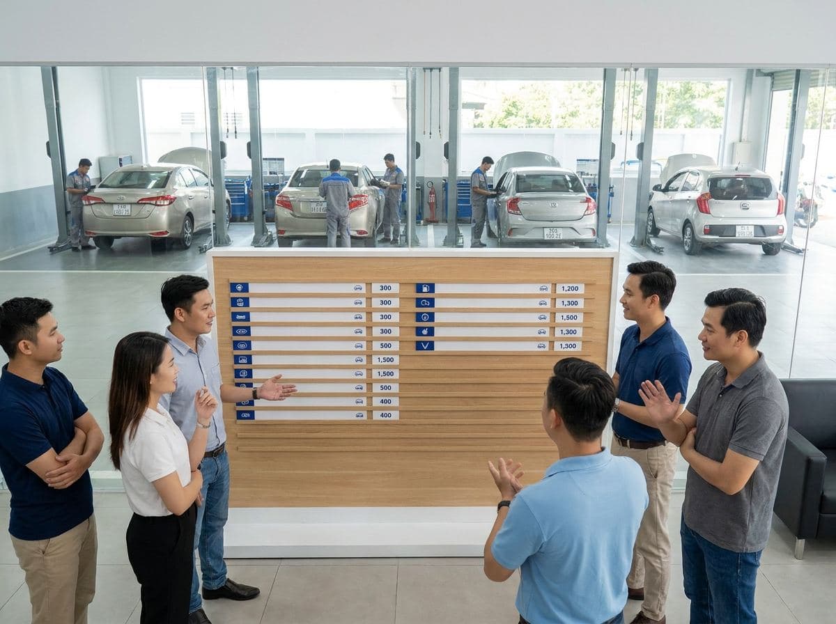 Định Giá Dịch Vụ Garage Ô Tô: Không Quá Rẻ, Không Mất Khách
