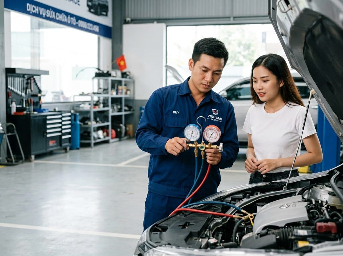 Sửa Điều Hòa Ô Tô Giá Bao Nhiêu? Chi Phí Nạp Gas, Lốc, Dàn Lạnh