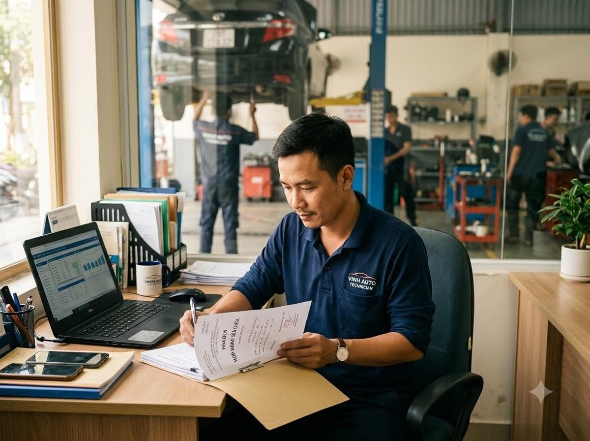 Thủ Tục Pháp Lý Mở Gara Ô Tô Tại Việt Nam 2026: Checklist Đầy Đủ Từ Đăng Ký Đến Khai Trương